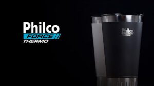 Copo Térmico Philco 475ml Aço Inox com Abridor Branco