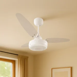 Ventilador de Teto cristal ponente Inverter 960mm com Luminária LED 18W Bivolt