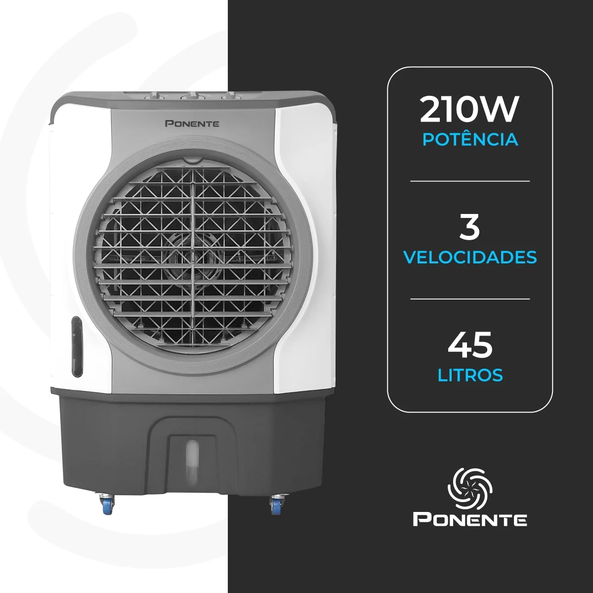 Climatizador Evaporativo 45 Litros Turbo45 Ponente 210W - Imagem 8
