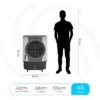 Climatizador Evaporativo 45 Litros Turbo45 Ponente 210W 7 Meli Turbo45 06