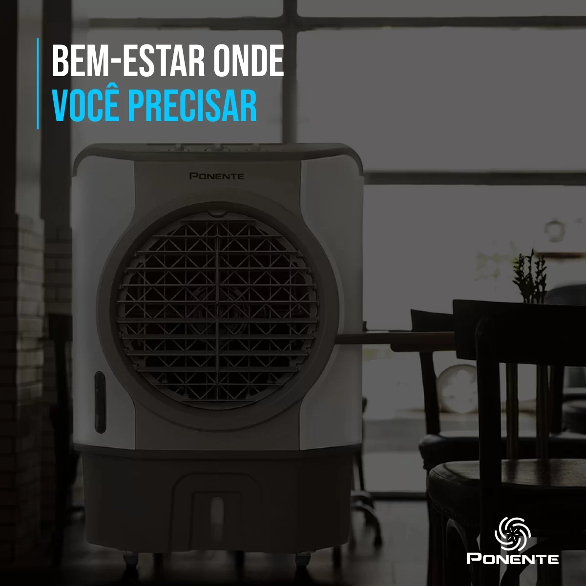 Climatizador Evaporativo 45 Litros Turbo45 Ponente 210W - Imagem 3