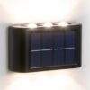 Arandela Solar 6 LEDs Parede Externa Sensor Automático IP65 10 SOLAR6F 8
