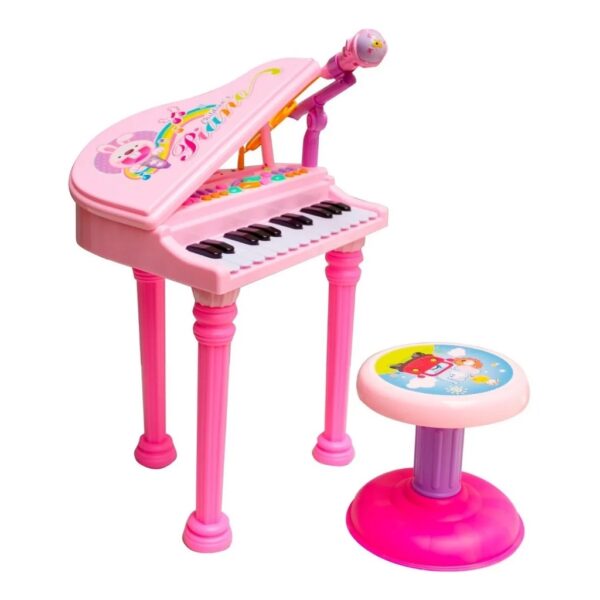 Piano Infantil com Banquinho e Microfone 24 Teclas Rosa 1 15568974716 15565160444 15564858004 15553738920 15179691427 480bfb8c636bd54e75c63b099ff75dfe