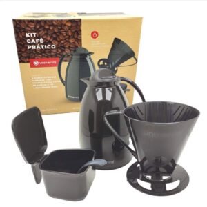 Kit Café Unitermi Completo Garrafa 650ml + Filtro + Açúcar e Colher