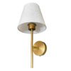 Arandela Tocheiro Dourada 30cm com Cúpula Tecido Bivolt 8 4934