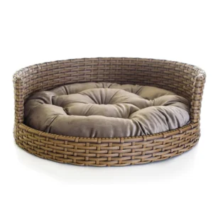 Caminha pet redonda Throne 55cm confortável para cães e gatos