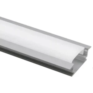 Perfil de Embutir 2 Metros Aro Branco 25mm x 7mm para Fita LED