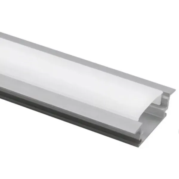 Perfil de Embutir 2 Metros Aro Branco 25mm x 7mm para Fita LED 1