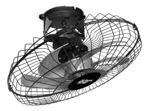 Ventilador De Teto Loren Sid Orbital 6852 Com 3 Pás Preto Estrutura Preto, 50cm De Diâmetro 127v/220v
