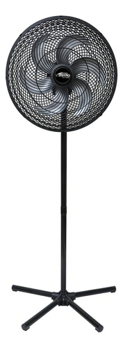 Ventilador de Coluna 50cm Turbão 6 Pás Pedestal Preto e Prata
