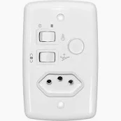 Chave Rotativa Bivolt para Ventilador de Teto com Tomada 10A e Controle de Lâmpada