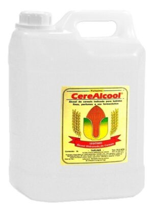 Soluções para o seu bem estar! 40 Álcool de Cereais 5 Litros Cerealcool Hidratado Grau Cosmético e Alimentício