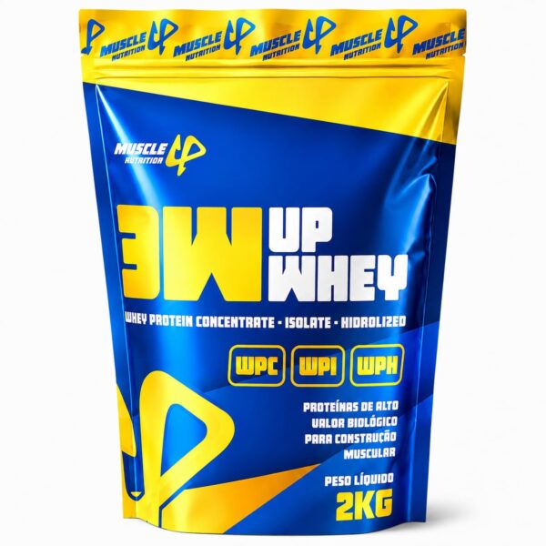 Whey Protein 3W Muscle Up 2kg - 24g Proteína por Dose 1 WHEYNINHOMO2