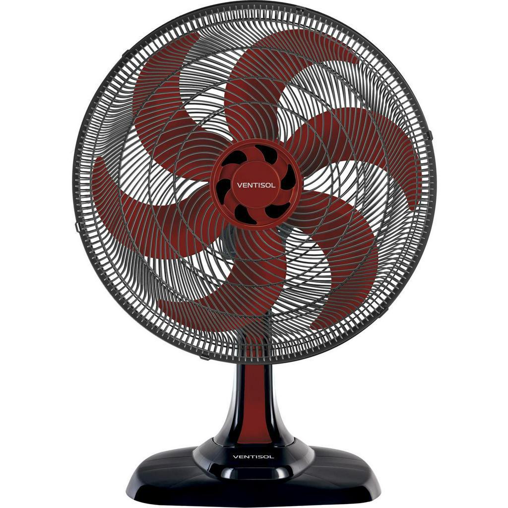 Ventilador De Mesa Turbo 50cm 6 Pás Vermelho Ventisol