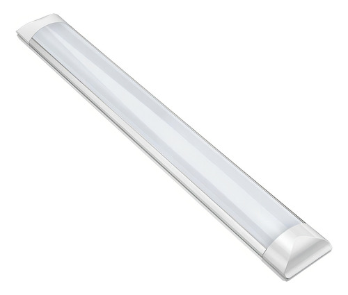 Luminaria Tubular Led Slim 36W 6500K 100cm Sobrepor Branco Bivolt