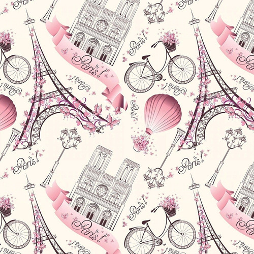 Papel de Parede Lavável Paris 300x52cm Adesivo