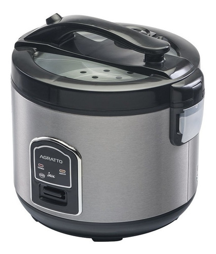 Panela Elétrica de Arroz 10 Xícaras Agratto Inox com Visor