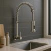 Torneira Gourmet Inox Ponente Monocomando Flexível com Spray para Cozinha Pia 9 YS K6 1 15