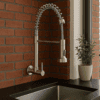 Torneira Gourmet Cromada Ponente Monocomando Flexível com Spray para Cozinha Pia 9 YS K6 3 15