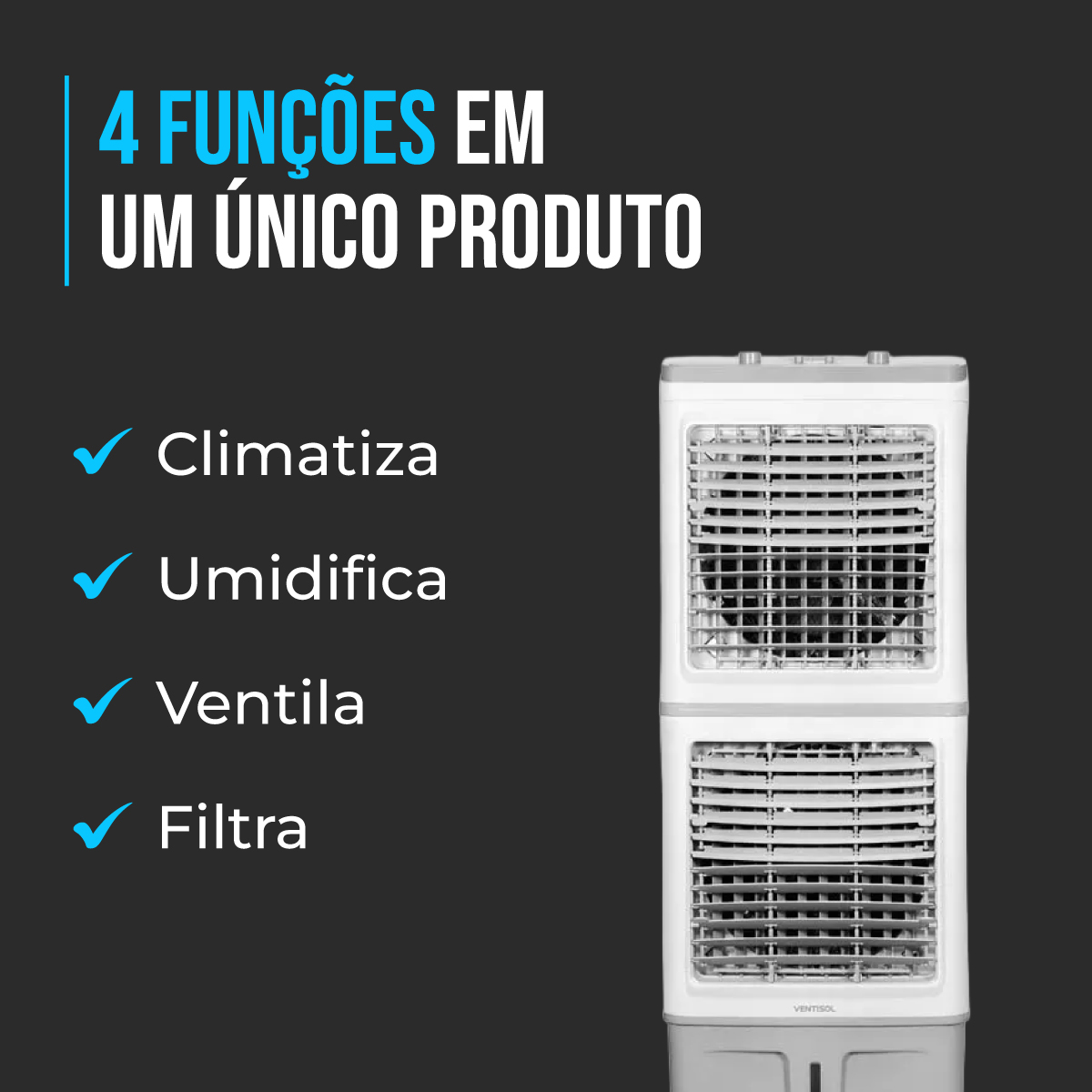 Climatizador De Ar Clin 60 Litros Pro Duplo Ventisol - Foto 5