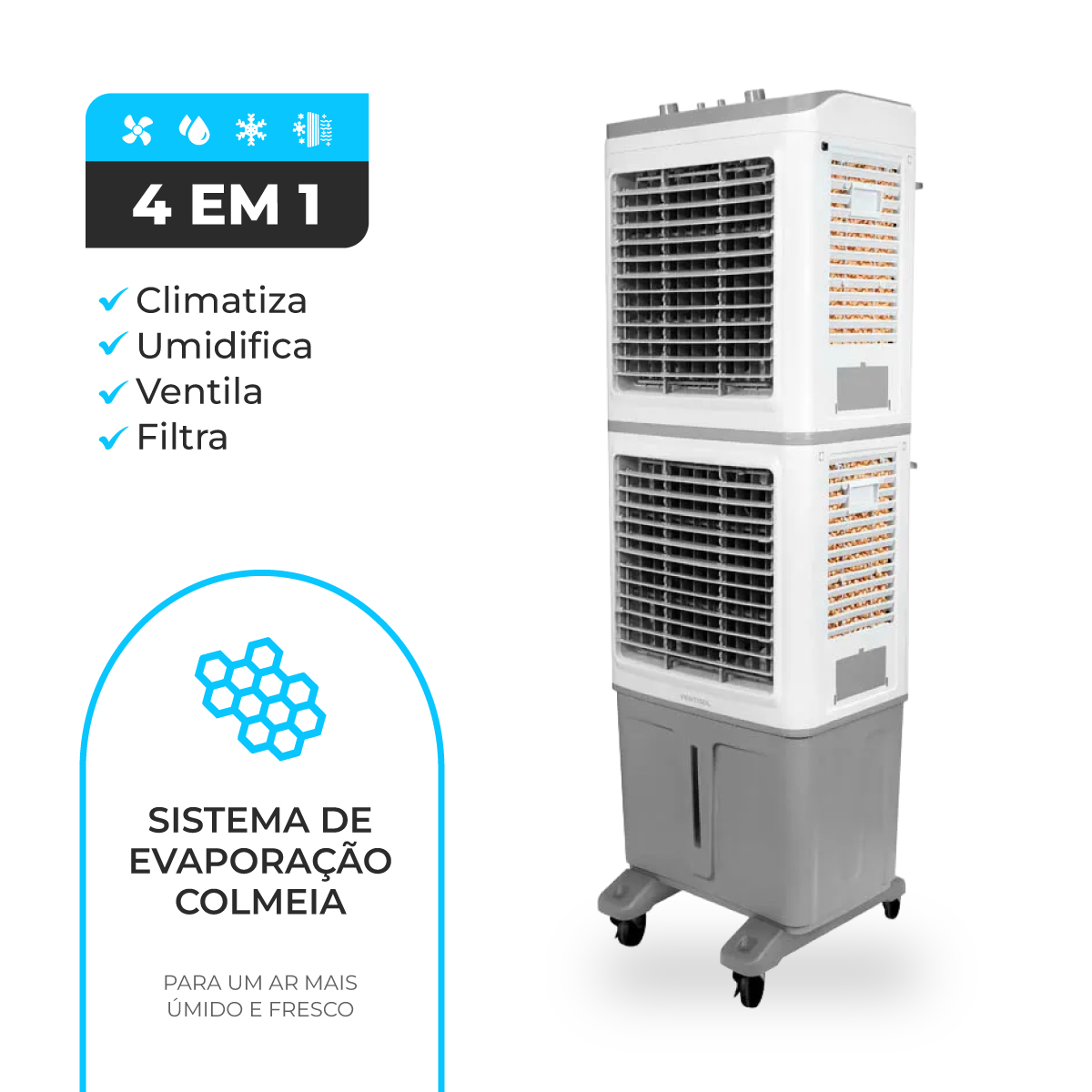 Climatizador De Ar Clin 60 Litros Pro Duplo Ventisol - Foto 8