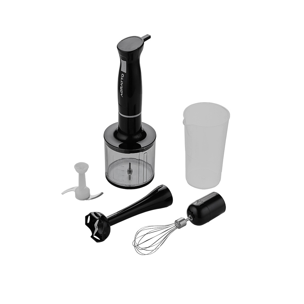 Mixer 3 em 1 Agratto 200W AMIX01 com Batedor e Processador Preto